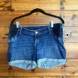 Liz Lange Maternity Denim Shorts Midi Rise size Small